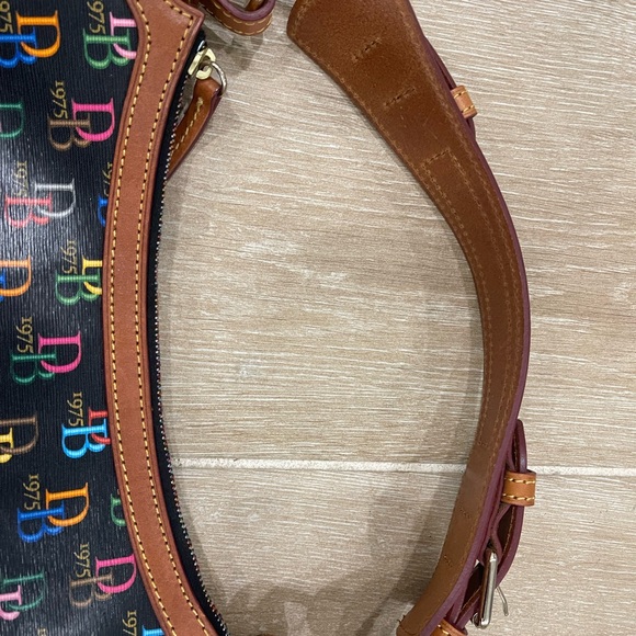 Dooney & Bourke Black Multicolor Logo Shoulder Bag - Picture 6 of 16